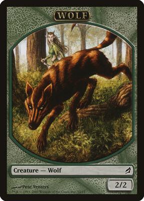 Wolf Token card from Lorwyn