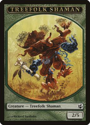 Treefolk Shaman Token card from Morningtide