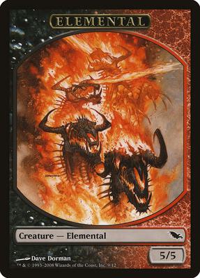 Elemental Token (9) card from Shadowmoor