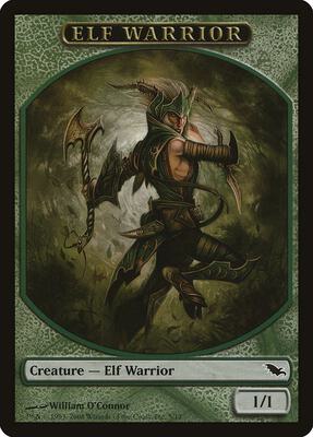 Elf Warrior Token (5) card from Shadowmoor