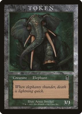 Elephant Token (ODY) card from Magic Player Rewards
