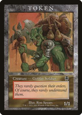 Goblin Soldier Token (APC) card from Magic Player Rewards