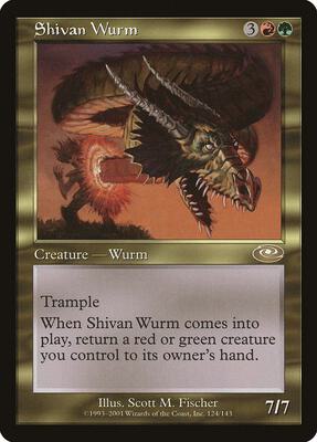 Shivan Wurm card from Planeshift