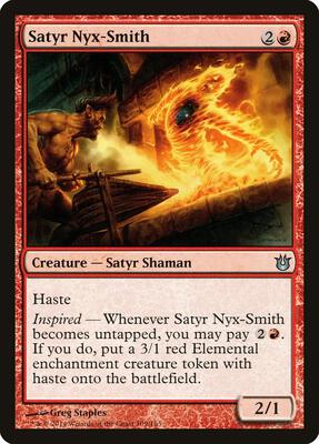 Satyr Nyx-Smith card from Born of the Gods