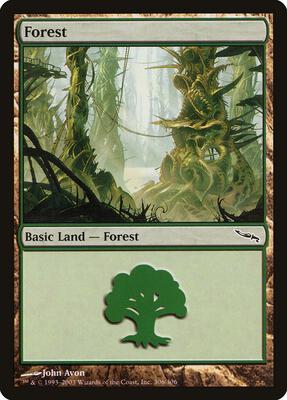 Forest (306) card from Mirrodin