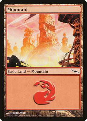 Mountain (302) card from Mirrodin