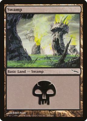 Swamp (298) card from Mirrodin