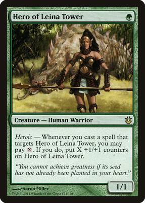 Hero of Leina Tower card from Born of the Gods