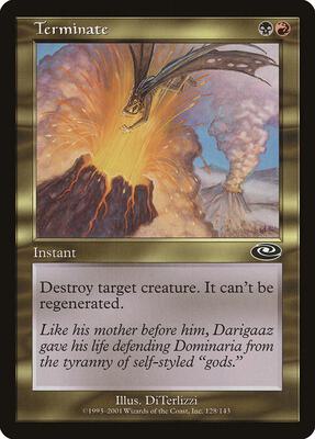 Terminate card from Planeshift