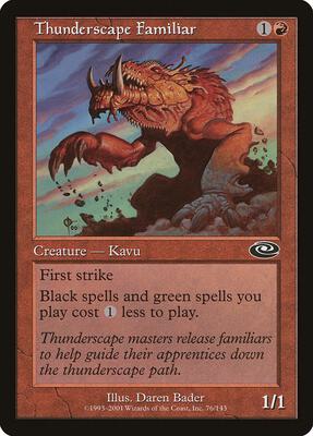 Thunderscape Familiar card from Planeshift