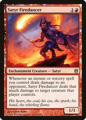 Satyr Firedancer card from Born of the Gods