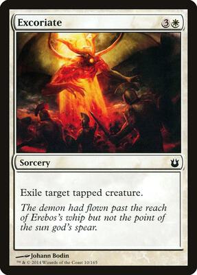 Excoriate card from Born of the Gods