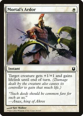 Mortal's Ardor card from Born of the Gods