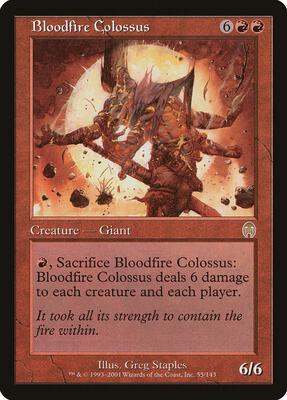Bloodfire Colossus card from Apocalypse