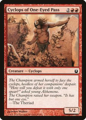 Cyclops of One-Eyed Pass card from Born of the Gods