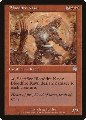 Bloodfire Kavu card from Apocalypse