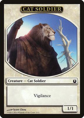 Cat Soldier Token card from Born of the Gods