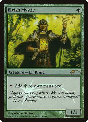 Elvish Mystic card from FNM Promos