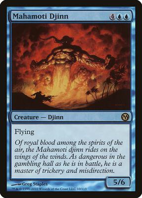 Mahamoti Djinn card from Duels of the Planeswalkers