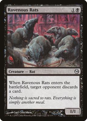 Ravenous Rats card from Duels of the Planeswalkers