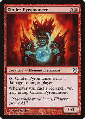 Cinder Pyromancer card from Duels of the Planeswalkers