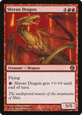 Shivan Dragon card from Duels of the Planeswalkers