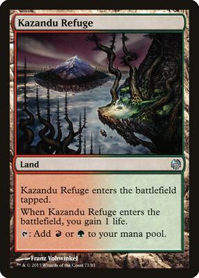 Kazandu Refuge card from Duel Decks: Heroes vs. Monsters