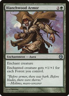 Blanchwood Armor card from Duels of the Planeswalkers