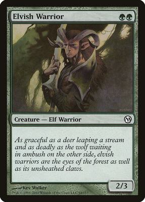 Elvish Warrior card from Duels of the Planeswalkers