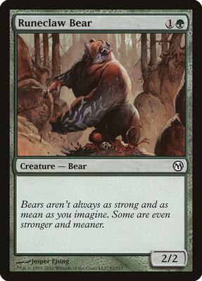 Runeclaw Bear card from Duels of the Planeswalkers