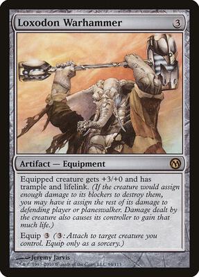 Loxodon Warhammer card from Duels of the Planeswalkers