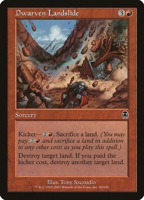 Dwarven Landslide card from Apocalypse