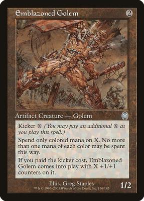 Emblazoned Golem card from Apocalypse