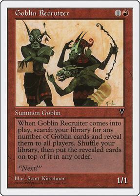 Goblin Recruiter card from Anthologies