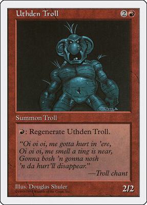 Uthden Troll card from Anthologies