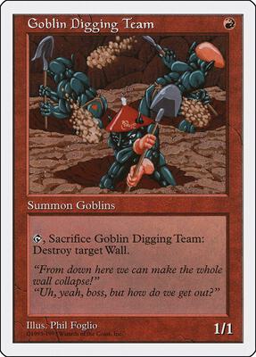Goblin Digging Team card from Anthologies