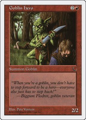 Goblin Hero card from Anthologies