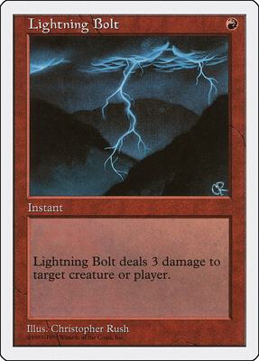 Lightning Bolt card from Anthologies