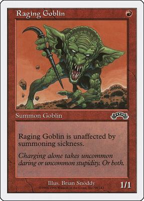 Raging Goblin card from Anthologies