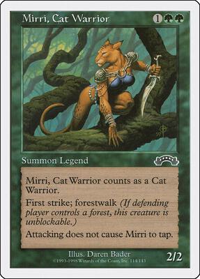 Mirri, Cat Warrior card from Anthologies