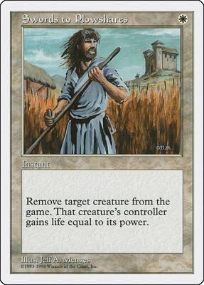 Swords to Plowshares card from Anthologies