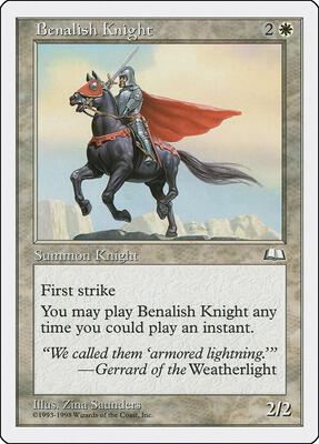 Benalish Knight card from Anthologies