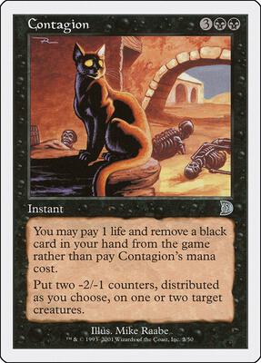 Contagion card from Deckmasters Garfield vs Finkel