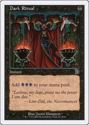 Dark Ritual card from Deckmasters Garfield vs Finkel