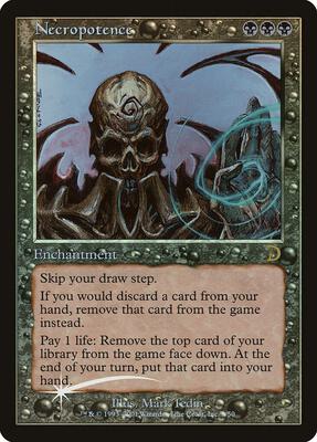 Necropotence card from Deckmasters Garfield vs Finkel
