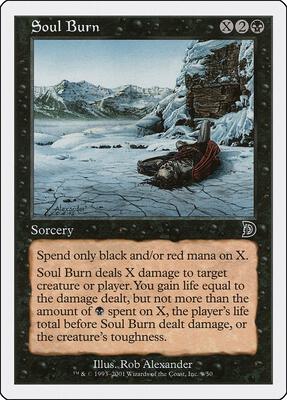 Soul Burn card from Deckmasters Garfield vs Finkel