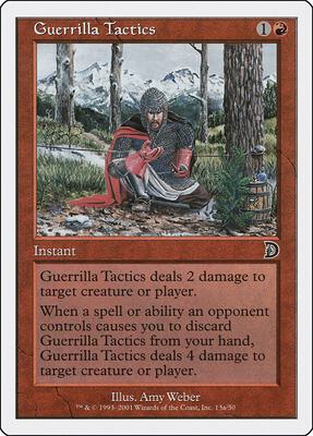 Guerrilla Tactics (13a) card from Deckmasters Garfield vs Finkel
