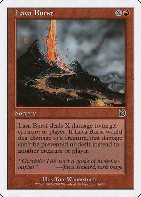 Lava Burst card from Deckmasters Garfield vs Finkel