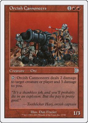 Orcish Cannoneers card from Deckmasters Garfield vs Finkel