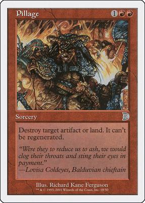Pillage card from Deckmasters Garfield vs Finkel